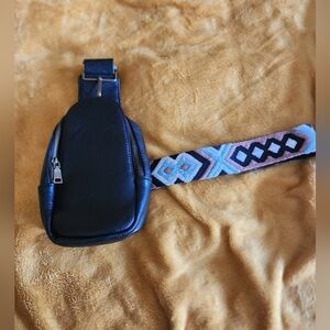 Black Crossbody purse vegan leather